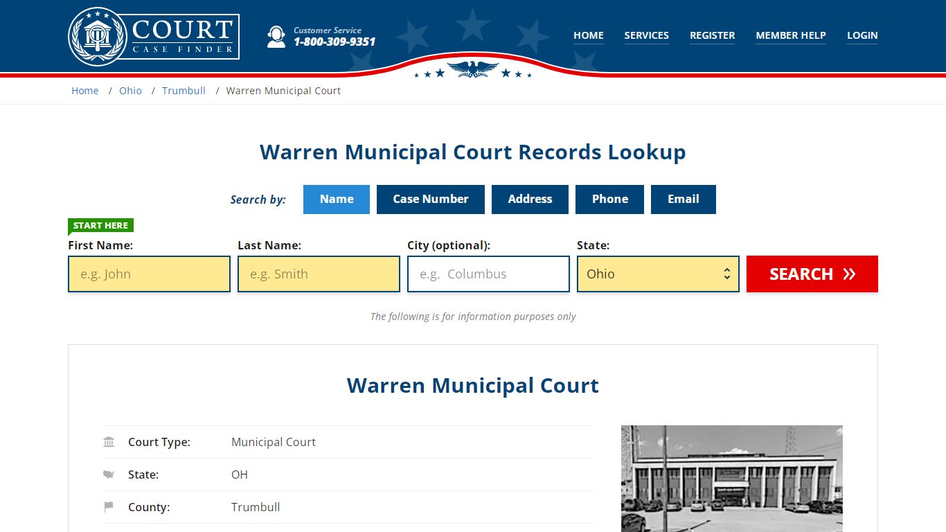 Warren Municipal Court Records Lookup - CourtCaseFinder.com