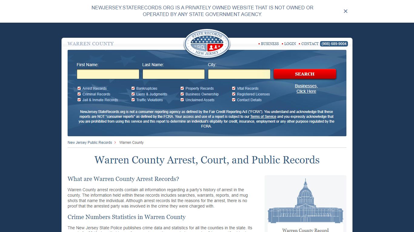 Warren County Arrest, Court, and Public Records